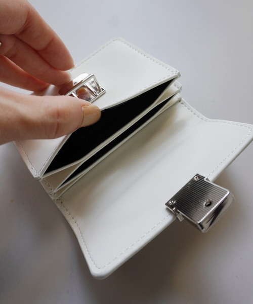 Port（ポート）の「プッシュ ロック スクエア ミニ ウォレット / コンパクト カードケース #_（カードケース・レディース・グリーン/イエロー/パープル/ライトブルー/ホワイト/ブラック・FREE）」の7枚目の写真