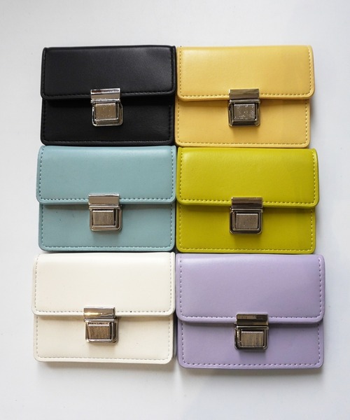 Port（ポート）の「プッシュ ロック スクエア ミニ ウォレット / コンパクト カードケース #_（カードケース・レディース・グリーン/イエロー/パープル/ライトブルー/ホワイト/ブラック・FREE）」の20枚目の写真