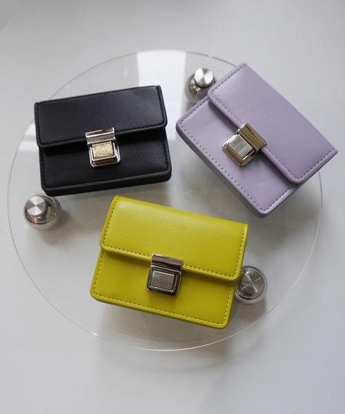 Port（ポート）の「プッシュ ロック スクエア ミニ ウォレット / コンパクト カードケース #_（カードケース・レディース・グリーン/イエロー/パープル/ライトブルー/ホワイト/ブラック・FREE）」の22枚目の写真