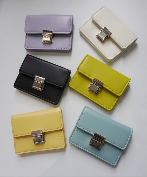 Port（ポート）の「プッシュ ロック スクエア ミニ ウォレット / コンパクト カードケース #_（カードケース・レディース・グリーン/イエロー/パープル/ライトブルー/ホワイト/ブラック・FREE）」の21枚目の写真