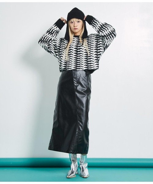 Settimissimo（セッティミッシモ）の「ニットフライトキャップ フライトビーニー（ニットキャップ/ビーニー・レディース・アイボリー/グレー/ブラック・FREE）」の15枚目の写真