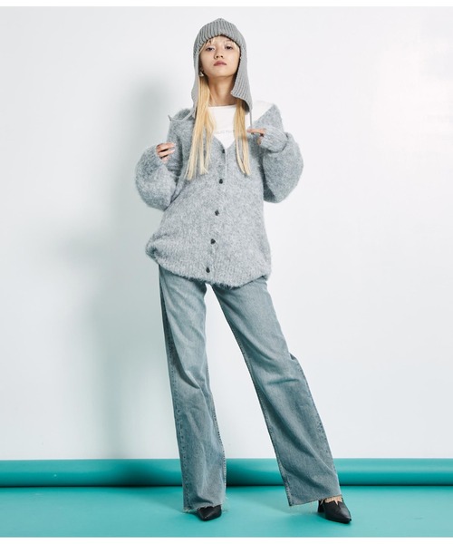 Settimissimo（セッティミッシモ）の「ニットフライトキャップ フライトビーニー（ニットキャップ/ビーニー・レディース・アイボリー/グレー/ブラック・FREE）」の18枚目の写真