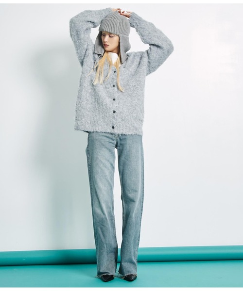 Settimissimo（セッティミッシモ）の「ニットフライトキャップ フライトビーニー（ニットキャップ/ビーニー・レディース・アイボリー/グレー/ブラック・FREE）」の19枚目の写真