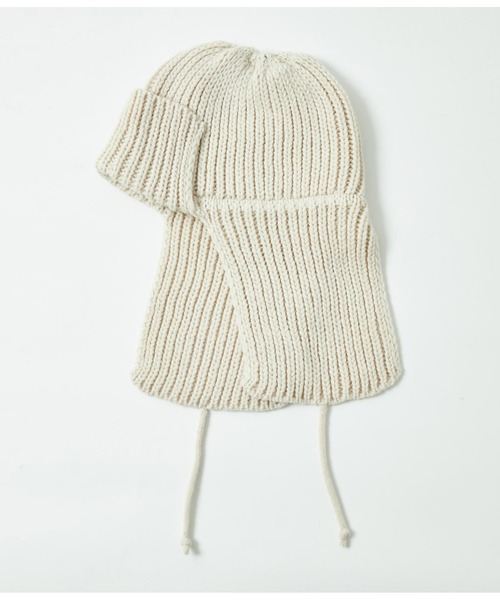 Settimissimo（セッティミッシモ）の「ニットフライトキャップ フライトビーニー（ニットキャップ/ビーニー・レディース・アイボリー/グレー/ブラック・FREE）」の21枚目の写真