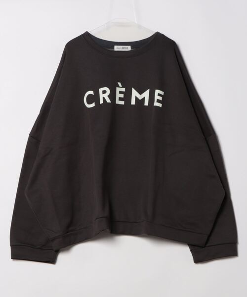 each(イーチ)の「CREMEロゴミニ裏起毛トレーナー(スウェット・レディース・ブラック/チャコールグレー/ライトベージュ・FREE)」の19枚目の写真