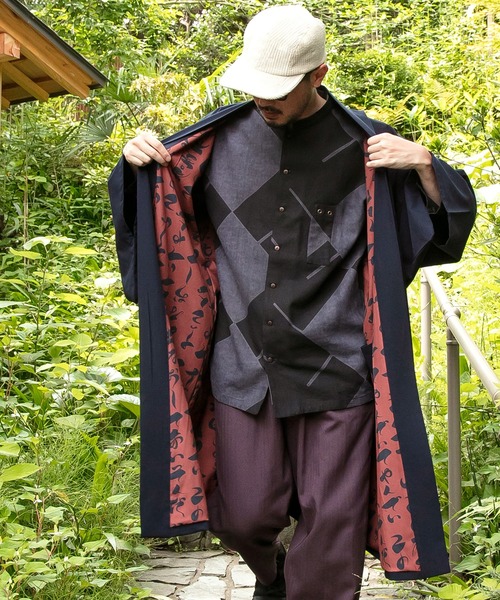 カヤ（カヤ）の「【カヤ】暗々裏メンズ長羽織（カーディガン/ボレロ・メンズ・ブラック/グレー/ネイビー・FREE）」の3枚目の写真