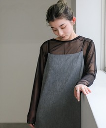 select MOCA | 【サイズ展開あり】楊柳ポンチキャミワンピース(ワンピース)