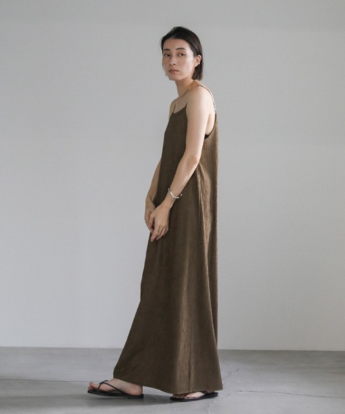 select MOCA（セレクトモカ）の「【サイズ展開あり】楊柳ポンチキャミワンピース（ワンピース・レディース・アイボリー/カーキ/グレー・MEDIUM/LARGE）」の16枚目の写真