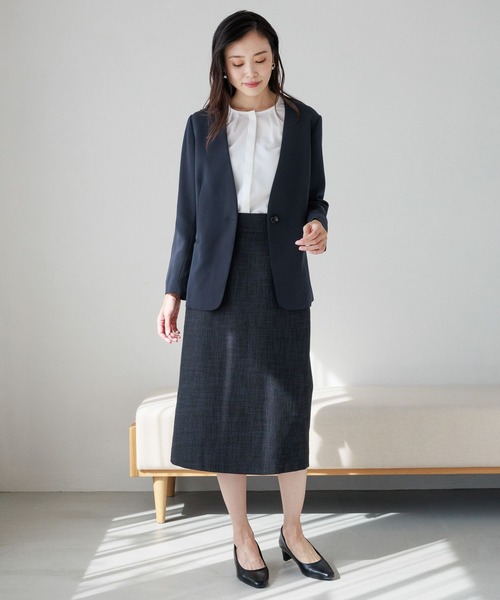 Elura（エルーラ）の「セレモニー&お祝いツイードスカート（スカート・レディース・ネイビー/ホワイト・MEDIUM/LARGE）」の12枚目の写真