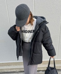 レイヤードデザイン中綿ジャケット(yui select) / 中綿アウター レイヤード風 オーバージャケット