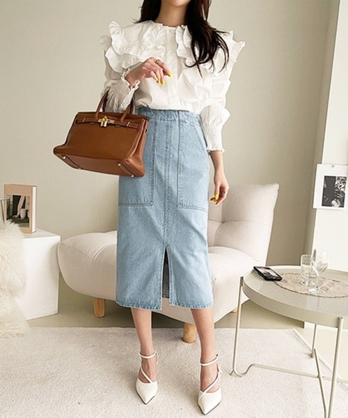 frunco（フランコ）の「【ZOZO限定】ダブルカラーブラウス（シャツ/ブラウス・レディース・ベージュ/ブルー/ホワイト・FREE）」の21枚目の写真