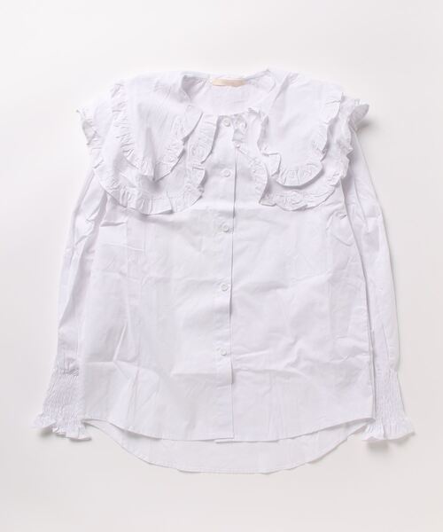 frunco（フランコ）の「【ZOZO限定】ダブルカラーブラウス（シャツ/ブラウス・レディース・ベージュ/ブルー/ホワイト・FREE）」の11枚目の写真