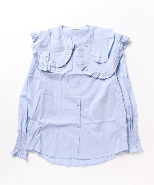 frunco（フランコ）の「【ZOZO限定】ダブルカラーブラウス（シャツ/ブラウス・レディース・ベージュ/ブルー/ホワイト・FREE）」の12枚目の写真