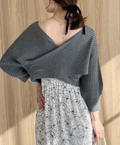 one after another NICE CLAUP（ワンアフターアナザーナイスクラップ）の「【WEB限定】前後2WAY/マルチウェイセットワンピース（ワンピース・レディース・ホワイト系/ブラック/グレー系・SMALL/MEDIUM/LARGE）」の10枚目の写真