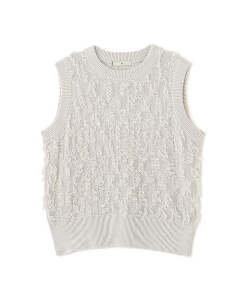 N.（N. Natural Beauty Basic）（エヌエヌナチュラルビューティーベーシック）の「◆フリンジニットベスト（ベスト・レディース・ブラック/グレー・MEDIUM）」の12枚目の写真