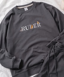 make a ray!（メイク ア レイ！）の「【84】「RULER/PIOUS」アニマル&ロゴ刺繍 ラフスウェット/ トレーナー/ショートパンツ/セットアップ/ルームウェア/ ネコ イヌ刺繍/メンズ/レディース/ユニセックス /25AW最新作（ルームウェア/パジャマ・メンズ）」