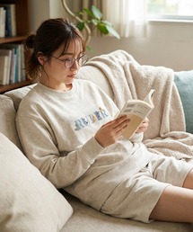 make a ray!（メイク ア レイ！）の「【84】【セットアップ】アニマルラメロゴ刺繍 スウェット/トレーナー/ショーツ/レディース/ユニセックス（ルームウェア/パジャマ）」