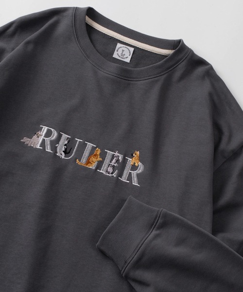 セール】【84】DOG＆CATラメロゴ刺繍 スウェット/トレーナー/ ハーフ