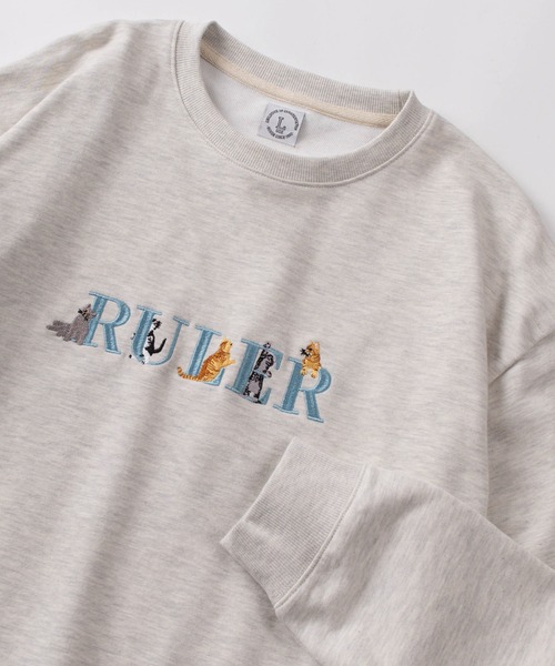 セール】【84】DOG＆CATラメロゴ刺繍 スウェット/トレーナー/ ハーフ