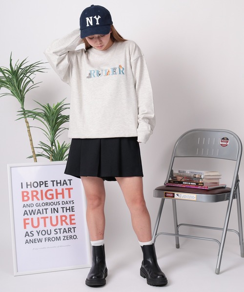 セール】【84】DOG＆CATラメロゴ刺繍 スウェット/トレーナー/ ハーフ