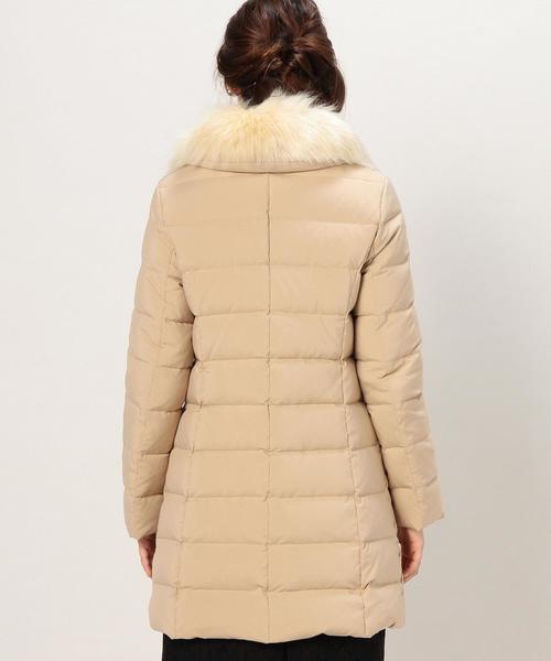 【グリーンレーベルリラクシング】ショートダウン　コート　ファー　ベージュ　38 green label relaxing（グリーンレーベルリラクシング）の「ファー