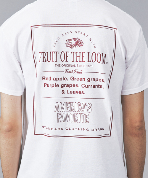 FRUIT OF THE LOOM】フロント＆バックプリント クルーネック