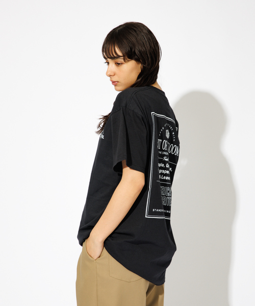 FRUIT OF THE LOOM】フロント＆バックプリント クルーネック