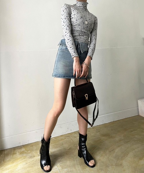 Jewelobe（ジュエローブ）の「ウエストラペルミニスカパン（デニムスカート・レディース・ブルー・S/M）」の6枚目の写真