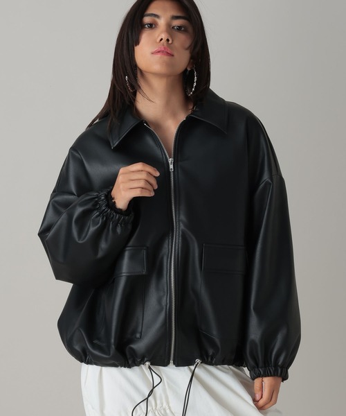 FOREVER 21(フォーエバー トゥエンティーワン)の「【2024SS】フェイクレザーブルゾン(ブルゾン・レディース・アイボリー/ブラック・FREE)」の17枚目の写真