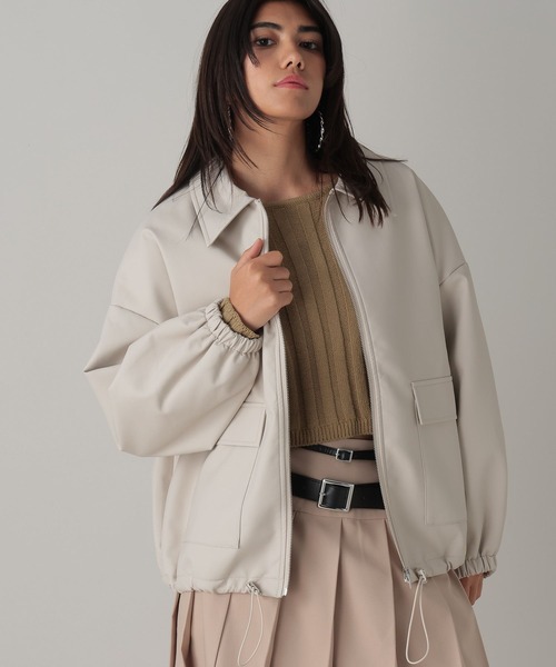 FOREVER 21(フォーエバー トゥエンティーワン)の「【2024SS】フェイクレザーブルゾン(ブルゾン・レディース・アイボリー/ブラック・FREE)」の16枚目の写真