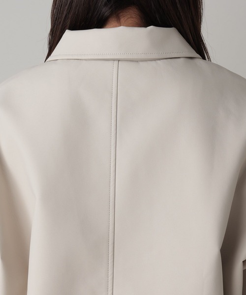 FOREVER 21(フォーエバー トゥエンティーワン)の「【2024SS】フェイクレザーブルゾン(ブルゾン・レディース・アイボリー/ブラック・FREE)」の15枚目の写真