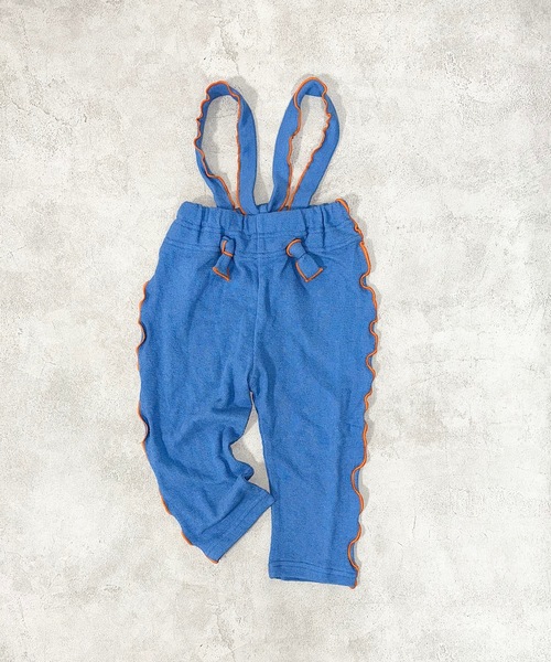 HOGAN RANCH WEAR(ホーガンランチウエア)の「パイルメロー2wayサロペット(80~120cm)(サロペット/オーバーオール・キッズ・ブルー/ライトブルー/グリーン/ピンク/ミント・110/100/90/80/120)」の4枚目の写真