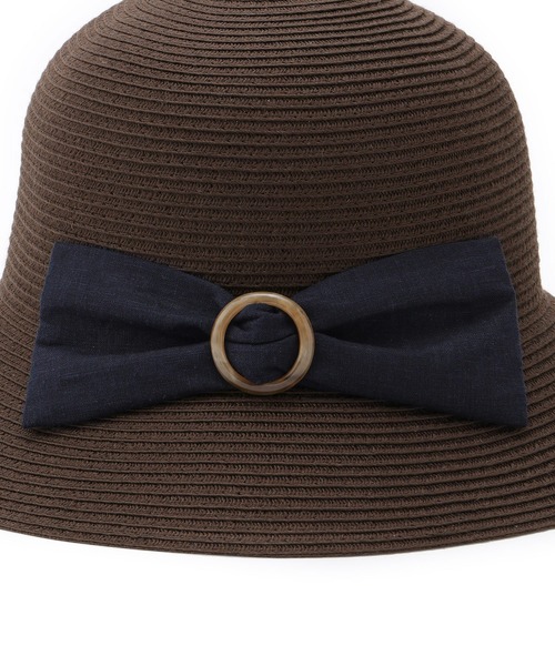 ROPE' PICNIC(ロペピクニック)の「ウォッシャブル折り畳みリボンハット(ハット・レディース・キナリ/ダークブラウン/ブラウン・FREE)」の18枚目の写真