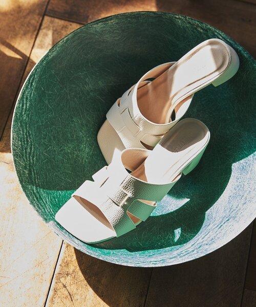 UNTITLED（アンタイトル）の「◆シュリンクメッシュミュール（サンダル・レディース・アイボリー/キャメル・25/35/45）」の5枚目の写真