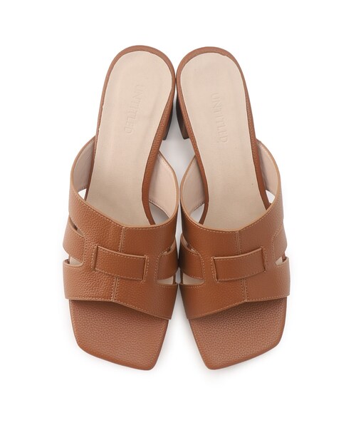 UNTITLED（アンタイトル）の「◆シュリンクメッシュミュール（サンダル・レディース・アイボリー/キャメル・25/35/45）」の9枚目の写真