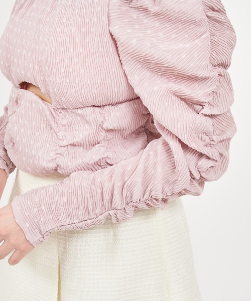 ROYAL PARTY（ロイヤルパーティー）の「ドットドビーホルターネックカットアウトトップス（シャツ/ブラウス・レディース・ピンク/オフホワイト/ブラック・FREE）」の11枚目の写真