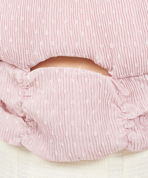 ROYAL PARTY（ロイヤルパーティー）の「ドットドビーホルターネックカットアウトトップス（シャツ/ブラウス・レディース・ピンク/オフホワイト/ブラック・FREE）」の14枚目の写真