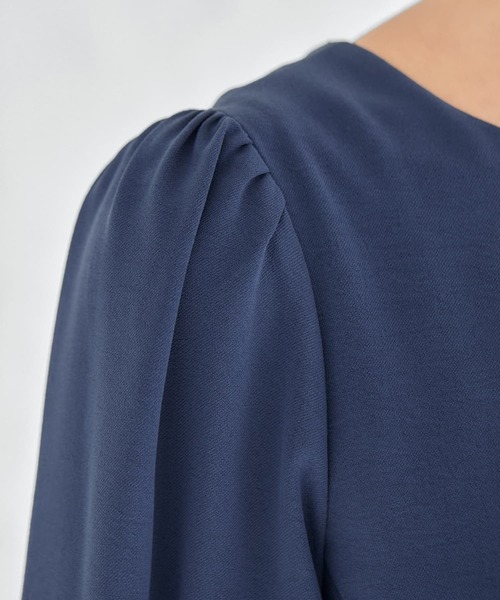 STYLE DELI(スタイルデリ)の「外せるパール付きチュニックブラウス(Tシャツ/カットソー・レディース・ダークブルー/ブラウン系その他/ピンク系その他・FREE)」の21枚目の写真