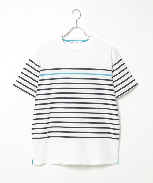 ikka(イッカ)の「ボルテックスDRYボーダーTシャツ(Tシャツ/カットソー・メンズ・ホワイト/ネイビー/グレー/グリーン・M/XL/L/S)」の14枚目の写真