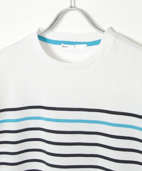 ikka(イッカ)の「ボルテックスDRYボーダーTシャツ(Tシャツ/カットソー・メンズ・ホワイト/ネイビー/グレー/グリーン・M/XL/L/S)」の16枚目の写真