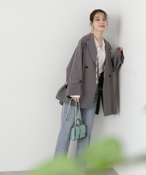 N.(N. Natural Beauty Basic)(エヌエヌナチュラルビューティーベーシック)の「◆スプリングミディコート(その他アウター・レディース・グレー/ベージュ・MEDIUM)」の6枚目の写真