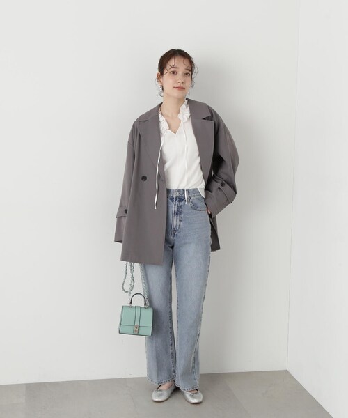 N.(N. Natural Beauty Basic)(エヌエヌナチュラルビューティーベーシック)の「◆スプリングミディコート(その他アウター・レディース・グレー/ベージュ・MEDIUM)」の7枚目の写真