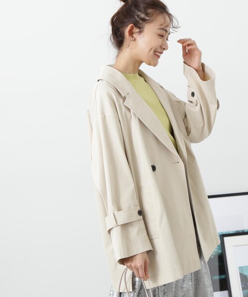 N.(N. Natural Beauty Basic)(エヌエヌナチュラルビューティーベーシック)の「◆スプリングミディコート(その他アウター・レディース・グレー/ベージュ・MEDIUM)」の14枚目の写真