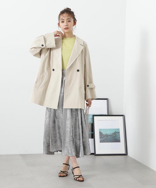 N.(N. Natural Beauty Basic)(エヌエヌナチュラルビューティーベーシック)の「◆スプリングミディコート(その他アウター・レディース・グレー/ベージュ・MEDIUM)」の16枚目の写真