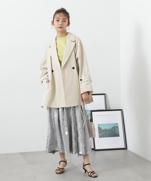 N.(N. Natural Beauty Basic)(エヌエヌナチュラルビューティーベーシック)の「◆スプリングミディコート(その他アウター・レディース・グレー/ベージュ・MEDIUM)」の18枚目の写真