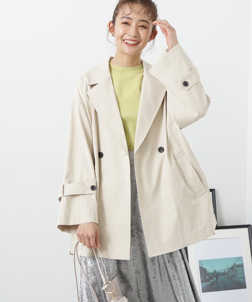 N.(N. Natural Beauty Basic)(エヌエヌナチュラルビューティーベーシック)の「◆スプリングミディコート(その他アウター・レディース・グレー/ベージュ・MEDIUM)」の1枚目の写真