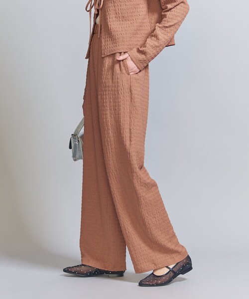 ユナイテッドアローズ パンツ ウエストゴムシャーリング ボトムス レディース ♯36サイズ サテン テーパード UNITED ARROWS 中古