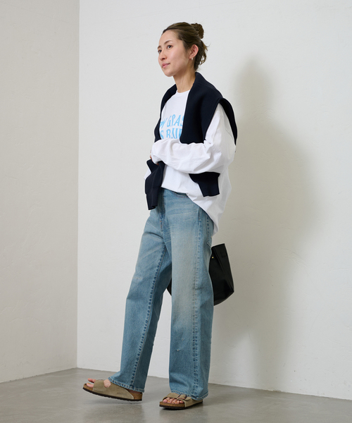 FRAMeWORK（フレームワーク）の「【BLUESCENTRIC / ブルースセントリック】 MY GRASS IS BLUE LS TEE（Tシャツ/カットソー・レディース・ホワイト・FREE）」の4枚目の写真