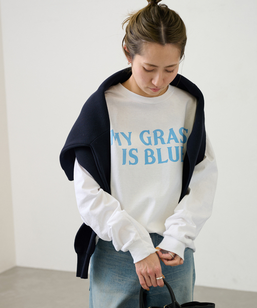 FRAMeWORK（フレームワーク）の「【BLUESCENTRIC / ブルースセントリック】 MY GRASS IS BLUE LS TEE（Tシャツ/カットソー・レディース・ホワイト・FREE）」の7枚目の写真