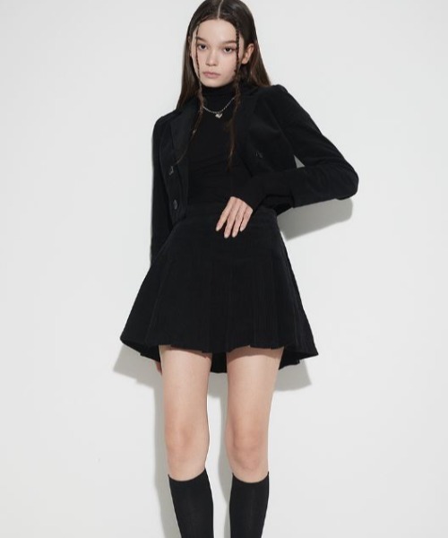 LUVISTRUE(ラヴイズトゥルー)の「OW CORDUROY SKIRT(スカート・レディース・ブラック・MEDIUM/SMALL)」の3枚目の写真